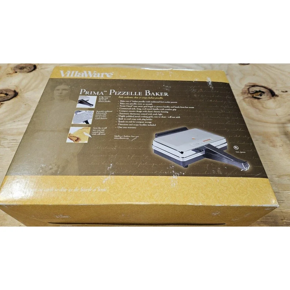 VillaWare 5000-NS Prima Pizzelle Baker Professional Series Model bake cook